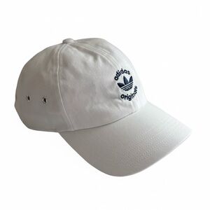 Adidas Originals | White and Navy Blue Hat with Embroidered Logo